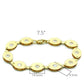 LO2010 - Matte Gold & Gold Brass Bracelet with AAA Grade CZ  in Clear-1