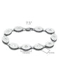 LO2011 - Matte Rhodium & Rhodium Brass Bracelet with AAA Grade CZ  in Clear-1