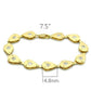 LO2015 - Matte Gold & Gold Brass Bracelet with AAA Grade CZ  in Clear-1