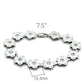 LO2019 - Matte Rhodium & Rhodium Brass Bracelet with AAA Grade CZ  in Clear-1