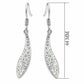 LO2041 - Rhodium Brass Earrings with Top Grade Crystal  in Clear-1
