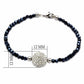 LO2047 - Rhodium Brass Bracelet with Top Grade Crystal  in Clear-1