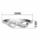 LO2053 - Rhodium Brass Ring with AAA Grade CZ  in Clear-1