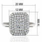 LO2064 - Rhodium Brass Ring with AAA Grade CZ  in Clear-1