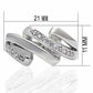 LO2068 - Rhodium Brass Ring with AAA Grade CZ  in Clear-1