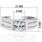 LO2070 - Rhodium Brass Ring with AAA Grade CZ  in Clear-1