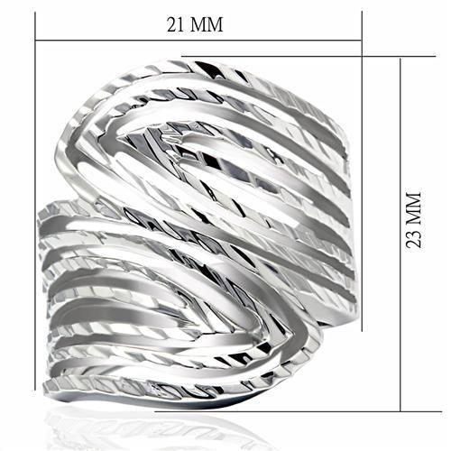 LO2076 - Rhodium Brass Ring with No Stone-1