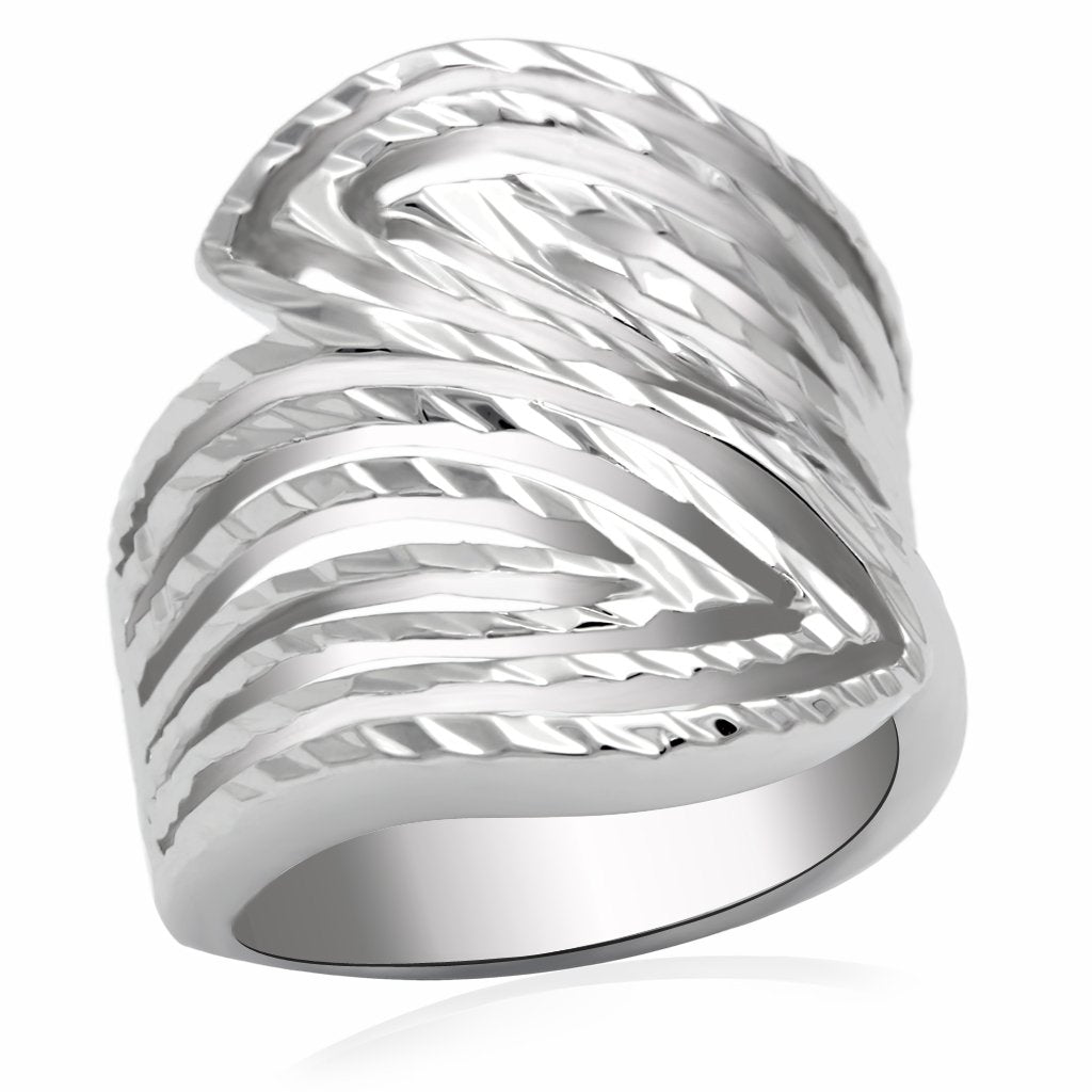 LO2076 - Rhodium Brass Ring with No Stone-0