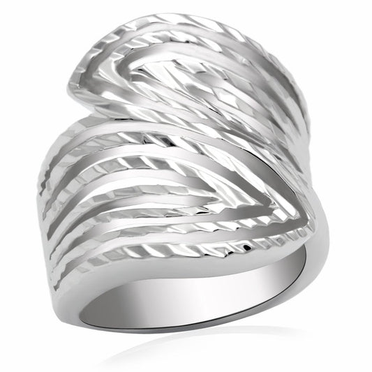 LO2076 - Rhodium Brass Ring with No Stone-0