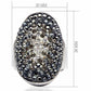LO2084 - Rhodium Brass Ring with Top Grade Crystal  in Multi Color-1