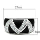 LO2094 - Rhodium Brass Ring with Top Grade Crystal  in Clear-1