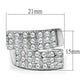 LO2095 - Rhodium Brass Ring with Top Grade Crystal  in Clear-1