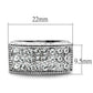 LO2103 - Rhodium Brass Ring with Top Grade Crystal  in Clear-1