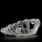 LO2108 - Imitation Rhodium Brass Tiaras & Hair Clip with Top Grade Crystal  in Clear-1