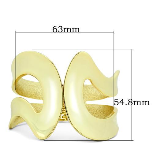 LO2124 - Flash Gold White Metal Bangle with No Stone-1