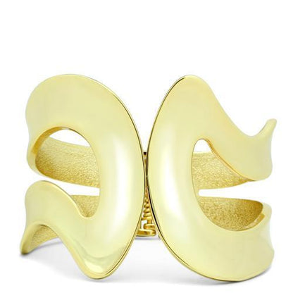 LO2124 - Flash Gold White Metal Bangle with No Stone-0