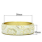 LO2131 - Flash Gold White Metal Bangle with Top Grade Crystal  in Clear-1
