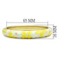 LO2141 - Flash Gold White Metal Bangle with Top Grade Crystal  in Clear-1