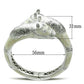 LO2266 - Rhodium Brass Bangle with AAA Grade CZ  in Clear-1