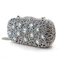 LO2364 - Imitation Rhodium White Metal Clutch with Top Grade Crystal  in White-1