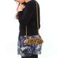 LO2371 - Gold White Metal Clutch with Top Grade Crystal  in Multi Color-4