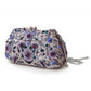 LO2379 - Imitation Rhodium White Metal Clutch with Top Grade Crystal  in Multi Color-1