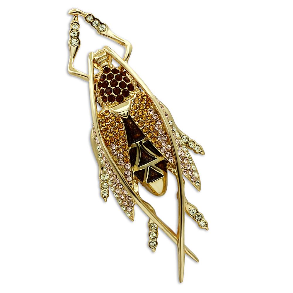 LO2406 - Gold White Metal Brooches with Top Grade Crystal  in Multi Color-0