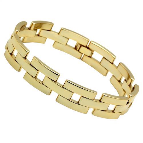 LO2426 - Gold Brass Bracelet with No Stone-0