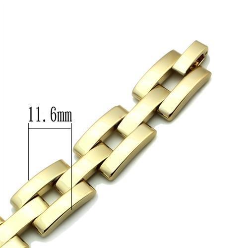 LO2426 - Gold Brass Bracelet with No Stone-2