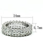 LO2431 - Rhodium Brass Ring with AAA Grade CZ  in Clear-1