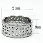 LO2483 - Imitation Rhodium Brass Ring with No Stone-1