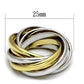 LO2527 - Gold+Rhodium Brass Ring with No Stone-1