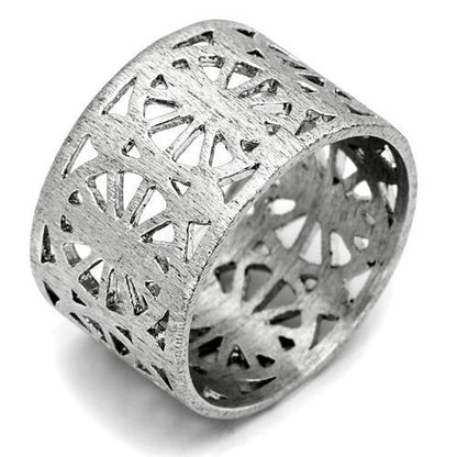 LO2536 - Rhodium Brass Ring with No Stone-0