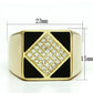 LO2608 - Gold Brass Ring with AAA Grade CZ  in Clear-1