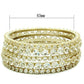 LO2617 - Gold Brass Bangle with Top Grade Crystal  in Clear-1