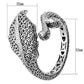 LO2618 - Rhodium Brass Bangle with AAA Grade CZ  in Clear-1