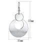 LO2657 - Matte Rhodium & Rhodium Iron Earrings with No Stone-1