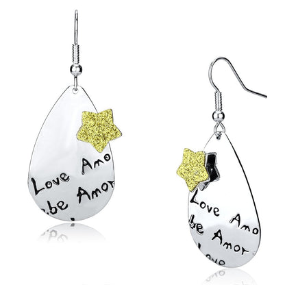 LO2665 - Rhodium Iron Earrings with No Stone-0