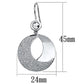 LO2669 - Rhodium Iron Earrings with Top Grade Crystal  in Clear-1