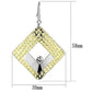 LO2673 - Gold+Rhodium Iron Earrings with Top Grade Crystal  in Clear-1