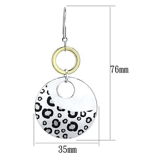 LO2699 - Reverse Two-Tone Iron Earrings with Epoxy  in Jet-1