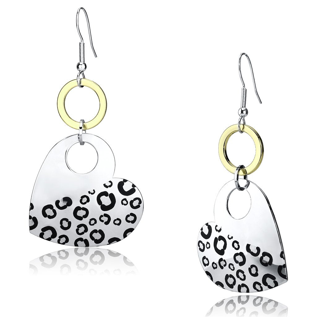 LO2700 - Reverse Two-Tone Iron Earrings with Epoxy  in Jet-0