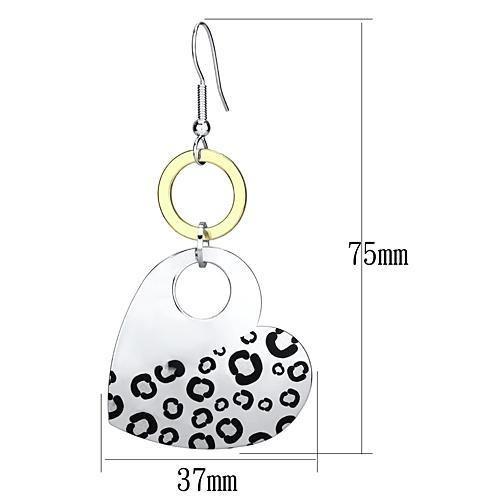 LO2700 - Reverse Two-Tone Iron Earrings with Epoxy  in Jet-1
