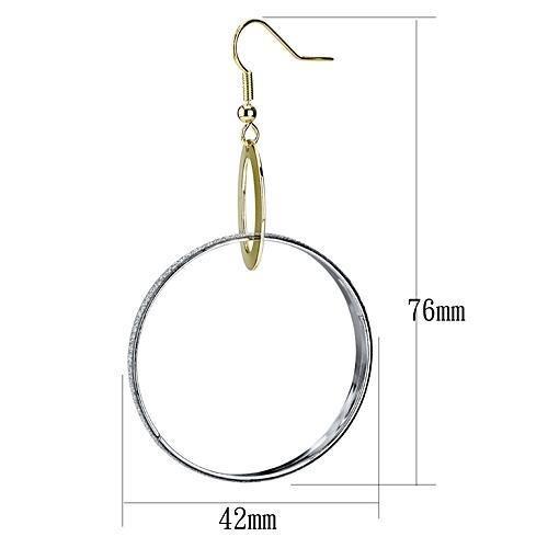 LO2706 - Reverse Two-Tone Iron Earrings with No Stone-1