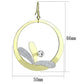 LO2715 - Gold Iron Earrings with Top Grade Crystal  in Clear-1