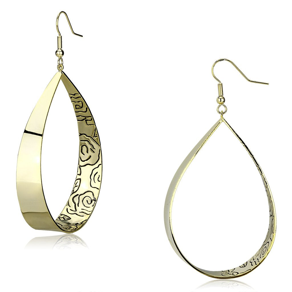 LO2721 - Gold Iron Earrings with No Stone-0
