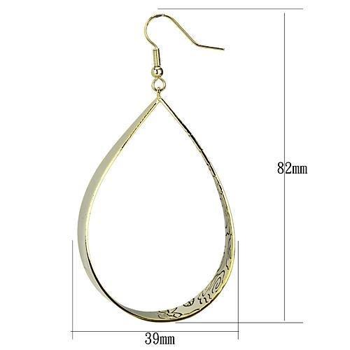 LO2721 - Gold Iron Earrings with No Stone-1