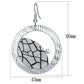 LO2725 - Rhodium Iron Earrings with Top Grade Crystal  in Clear-1