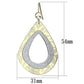 LO2729 - Gold Iron Earrings with Top Grade Crystal  in Clear-1