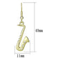 LO2741 - Gold Iron Earrings with Top Grade Crystal  in Clear-1